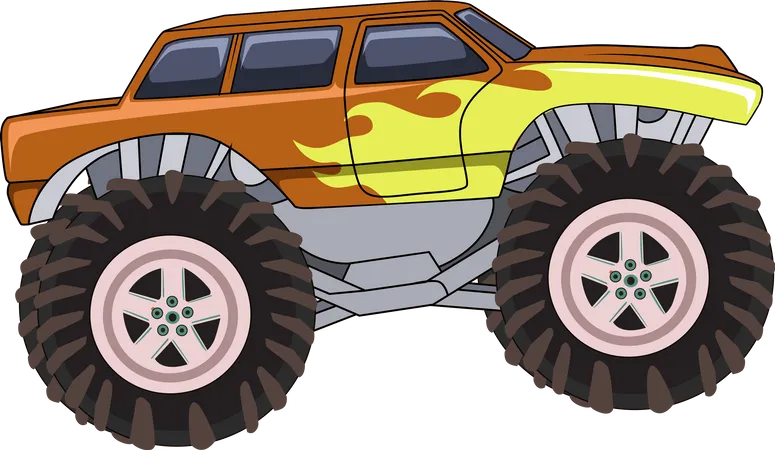 Monster truck car  Illustration