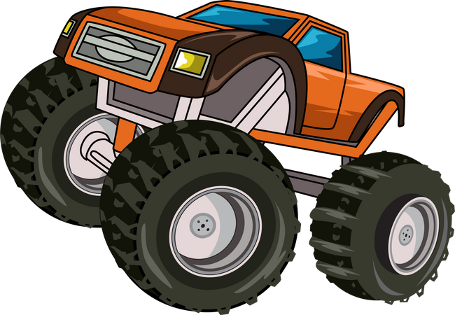 Monster truck car  Illustration