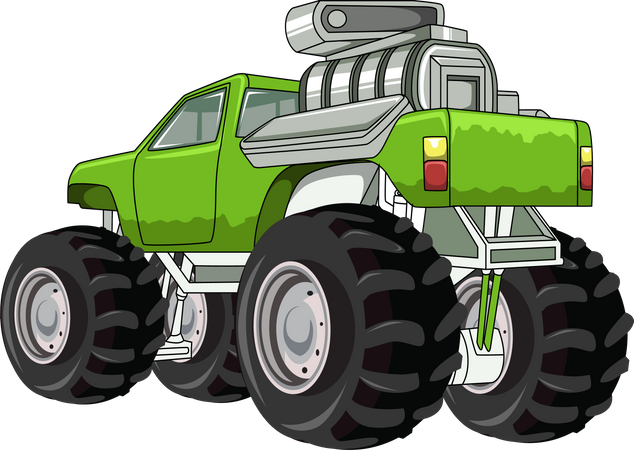 Monster truck car  Illustration