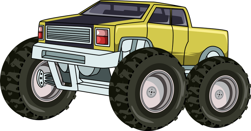 Monster truck car  Illustration