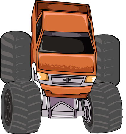 Monster truck car  Illustration