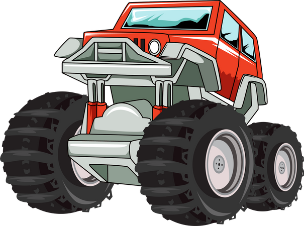 Monster truck car  Illustration