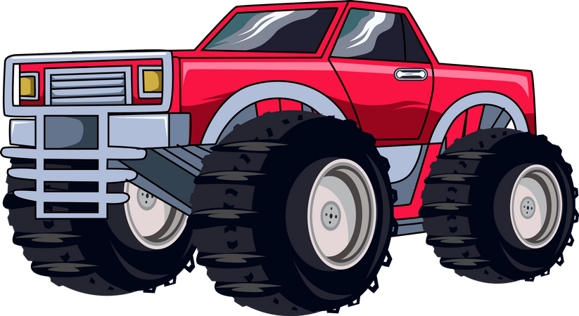 Monster truck car  Illustration