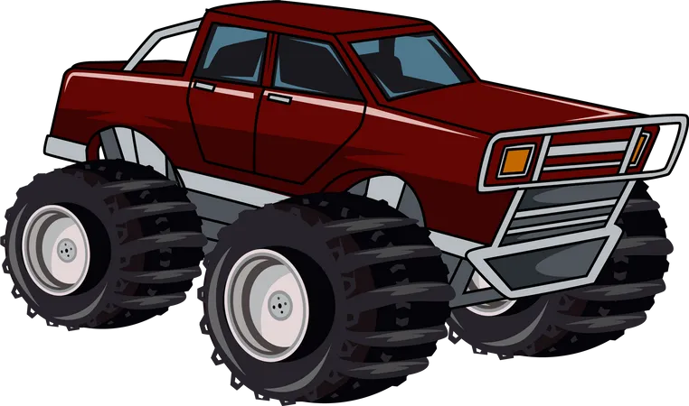 Monster truck car  Illustration