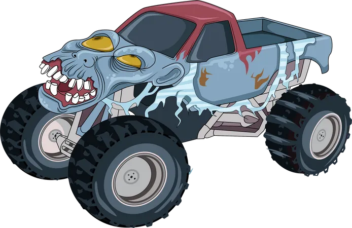 Monster truck car  Illustration