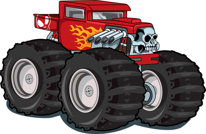 Monster truck car  Illustration