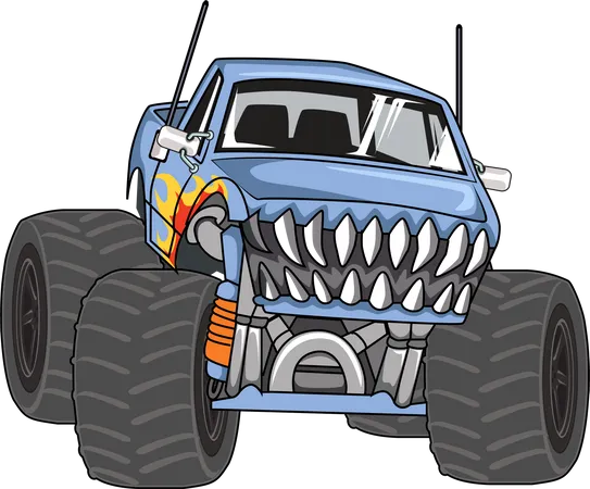 Monster truck car  Illustration