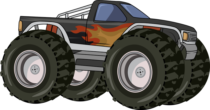 Monster truck car  Illustration