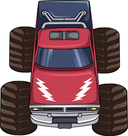 Monster truck car  Illustration