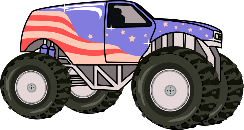 Monster truck car  Illustration