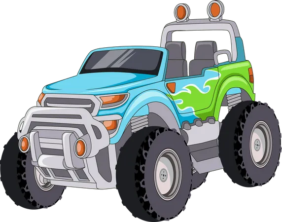 Monster truck car  Illustration