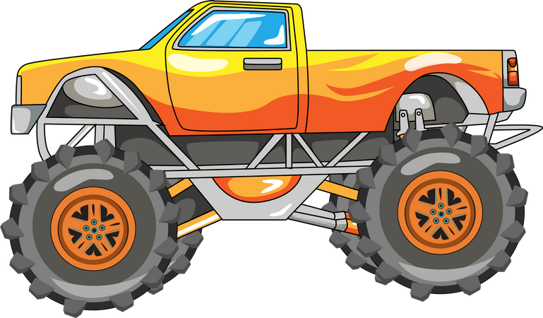 Monster truck car  Illustration