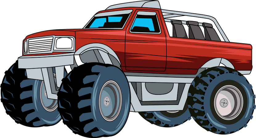 Monster truck car  Illustration