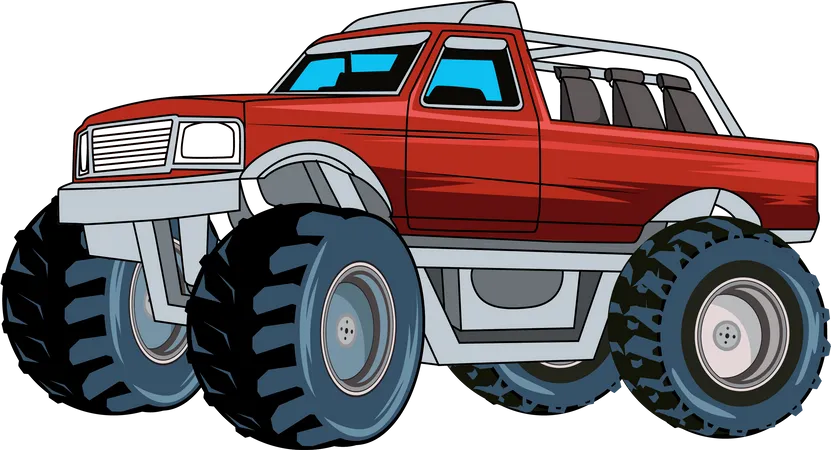 Monster truck car  Illustration