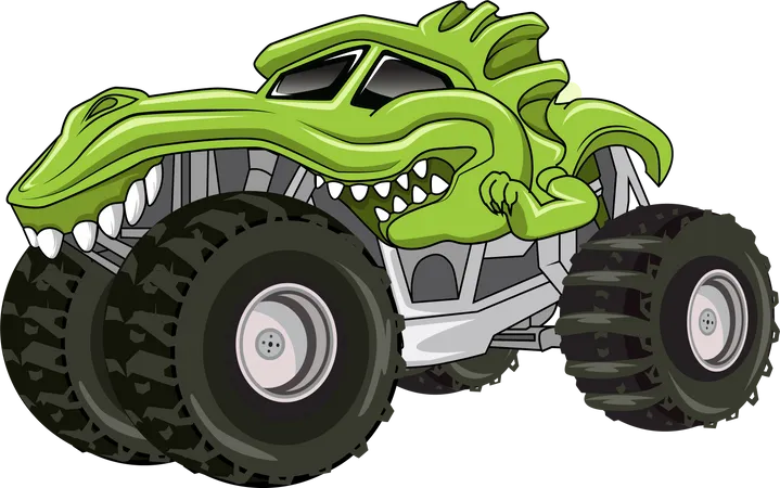 Monster truck character  Illustration