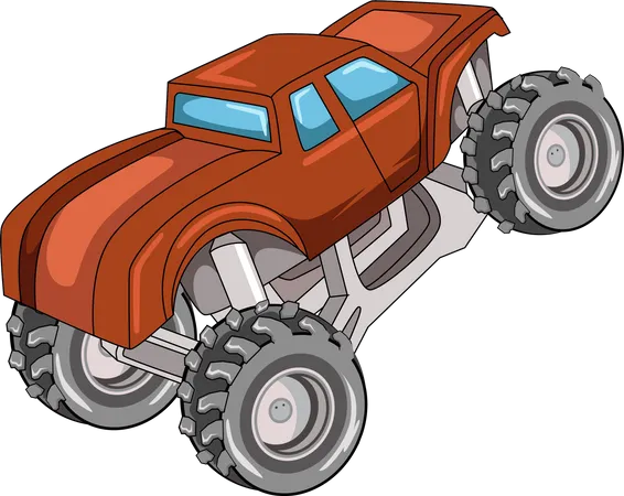 Monster Truck Off Road Vector Illustration Illustration