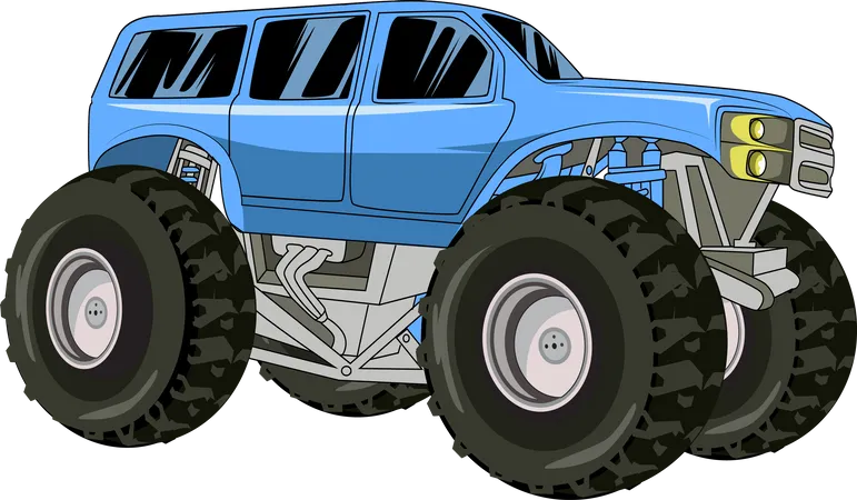 Monstertruck im Gelände  Illustration