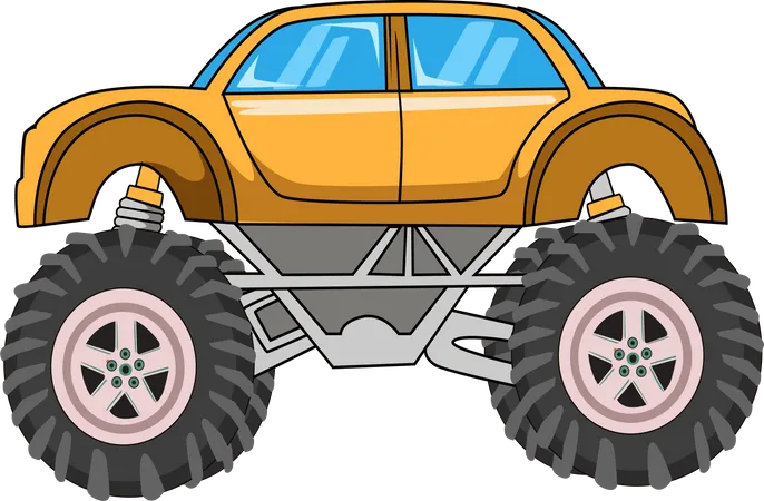 Monstertruck im Gelände  Illustration