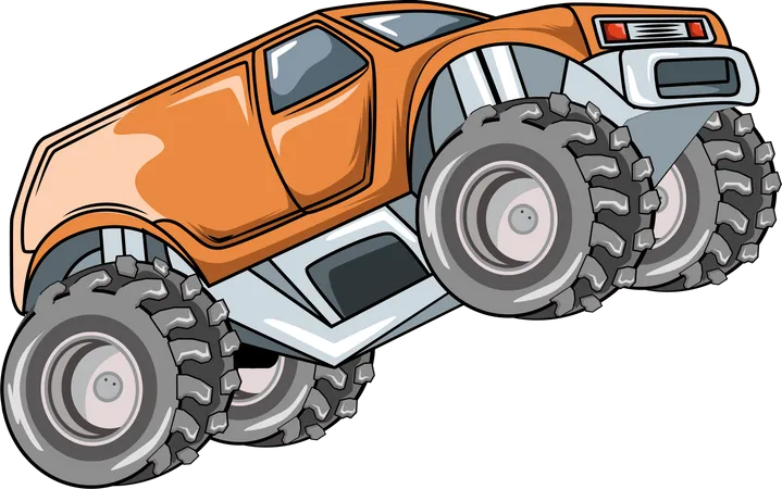 Monster truck vehicle Illustration