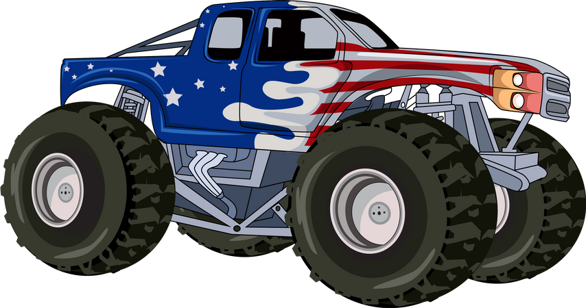 Vehículo todoterreno Monster Truck  Ilustración