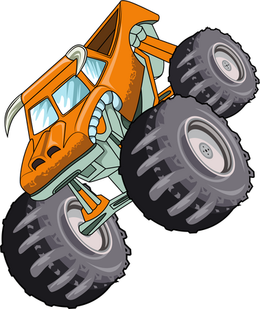 Monstertruck auf dem Hügel  Illustration