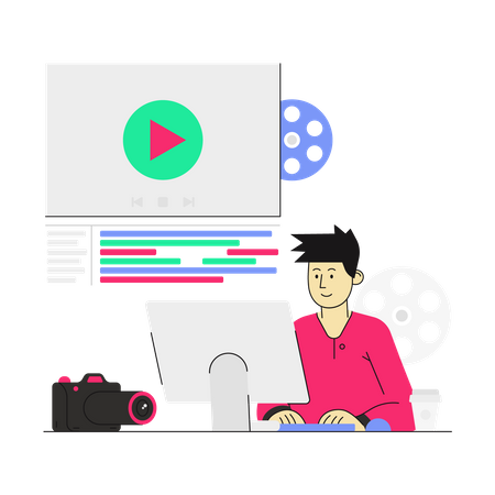 Montage vidéo  Illustration