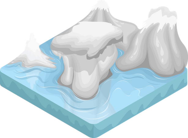 Montagnes de glace  Illustration