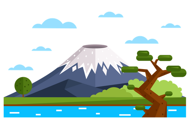 Monte Fuji  Ilustração