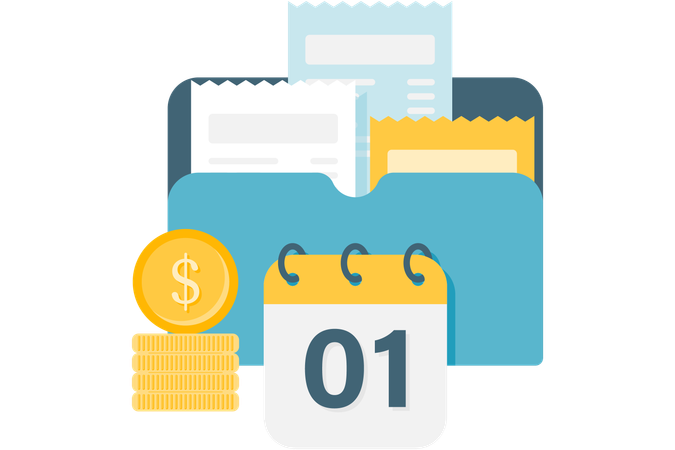 Monthly bill management  Illustration