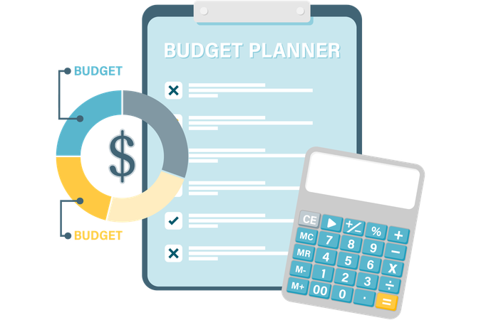 Monthly budget planner  Illustration