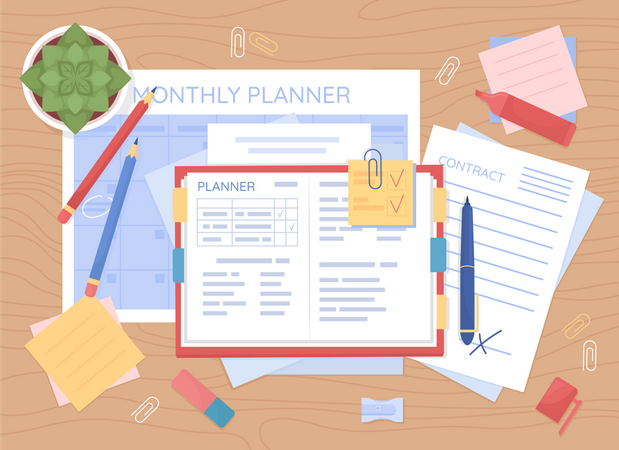 Monthly planning  Illustration