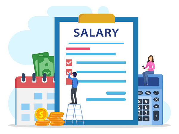 Monthly Wage  Illustration