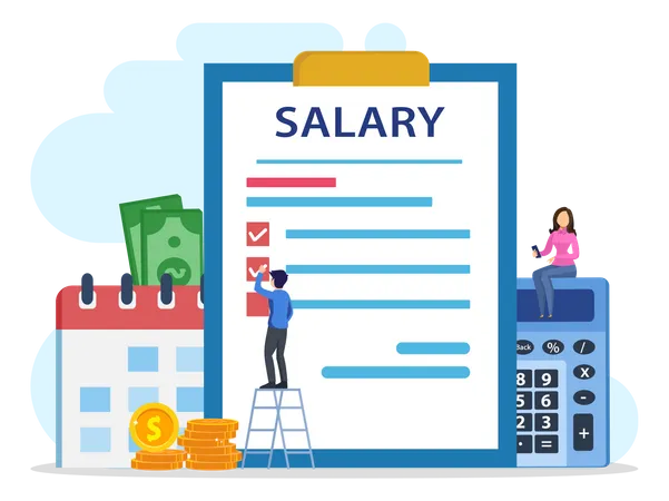 Monthly Wage  Illustration