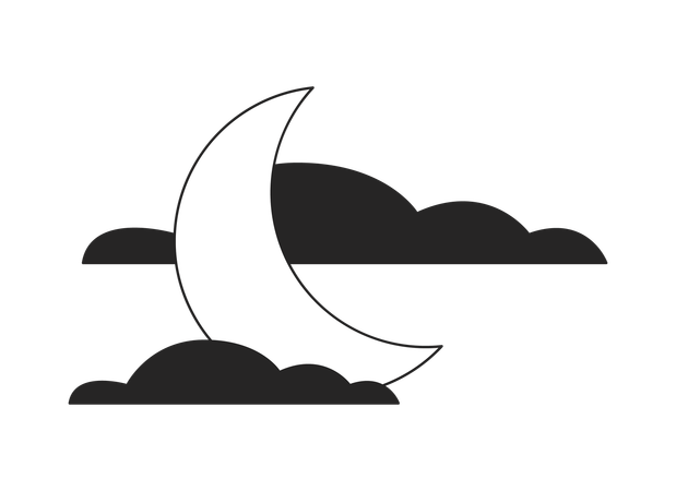 Moonlit night  Illustration