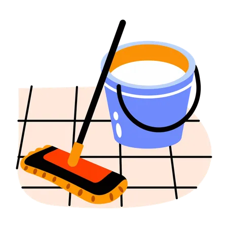 Mop Bucket  Illustration