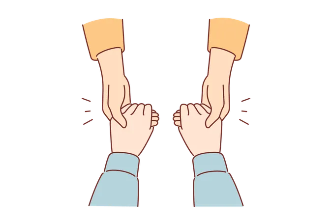 Moral Support For Friend In Trouble Concept With People Holding Hands While Apologizing And Consoling Psychological Support Received Through Feelings Of Compassion Or Selfless Love Illustration