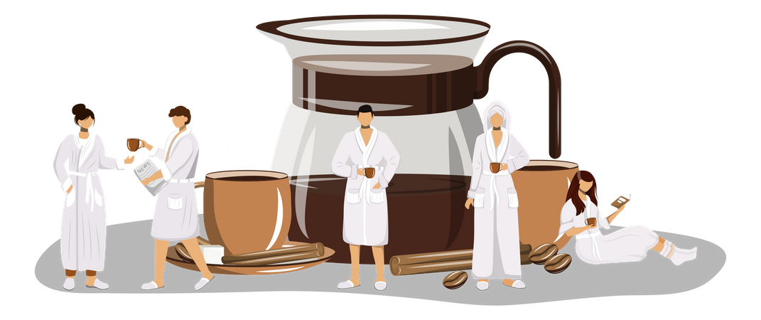 Morgen Kaffee  Illustration