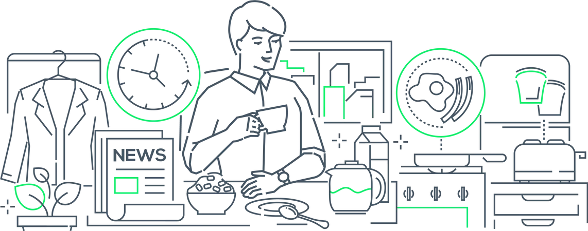 Morgenprogramm  Illustration