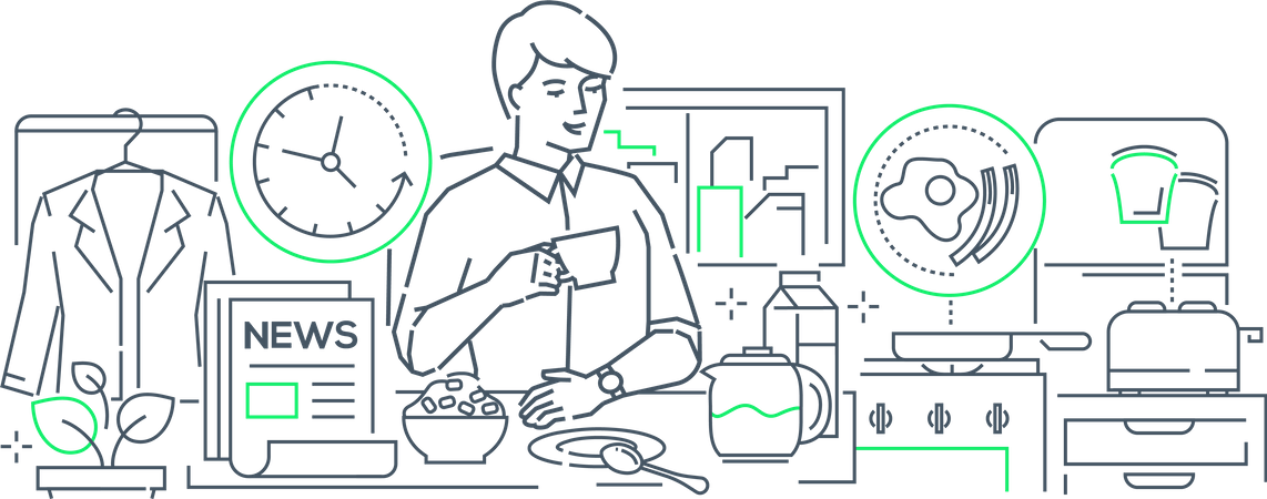 Morning schedule  Illustration