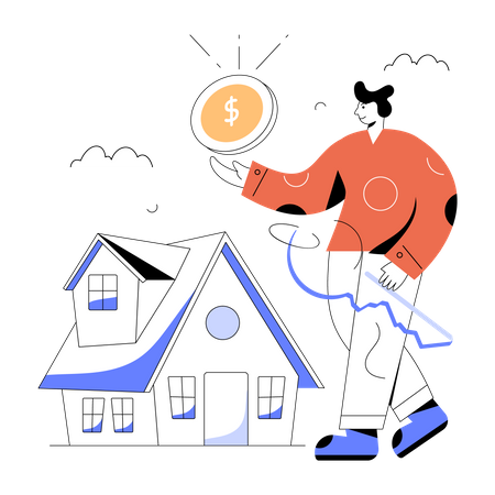House Mortgage Illustration