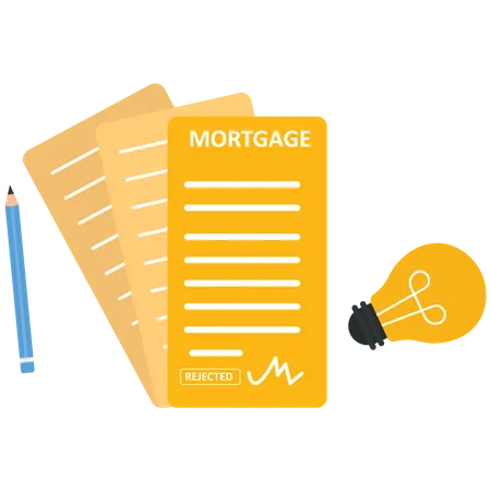 Mortgage applications are rejected  Illustration