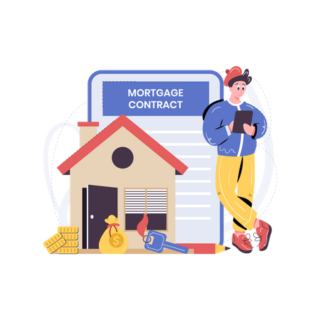 Mortgage contract Illustration