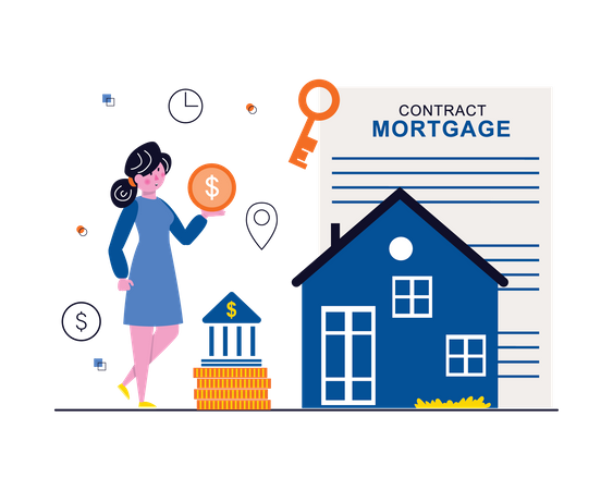 Mortgage contract Illustration