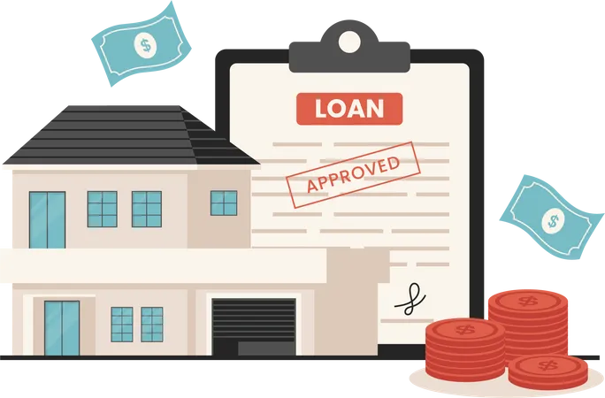 Mortgage Loan Concept Illustration Illustration For Website Landing Page Mobile App Poster And Banner Trendy Flat Vector Illustration Illustration