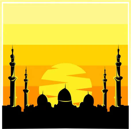 Moschee Nachmittag  Illustration