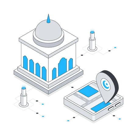 Standort der Moschee  Illustration