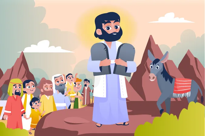 Moses told people  Illustration