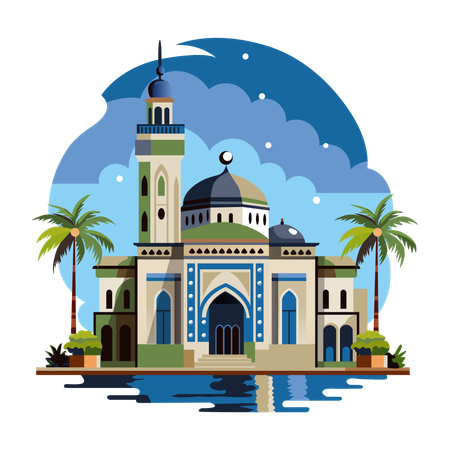 Mosque Architecture  Illustration