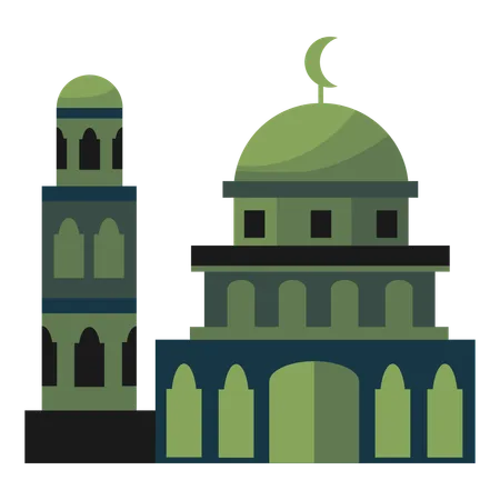 Mosque building  イラスト