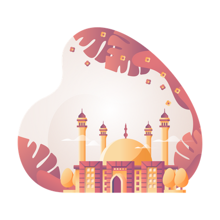 Mosque Building Illustration